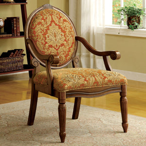 Hammond Tan/Orange Pattern Accent Chair