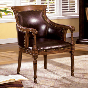 Kirklees Distressed Antique Oak Accent Chair