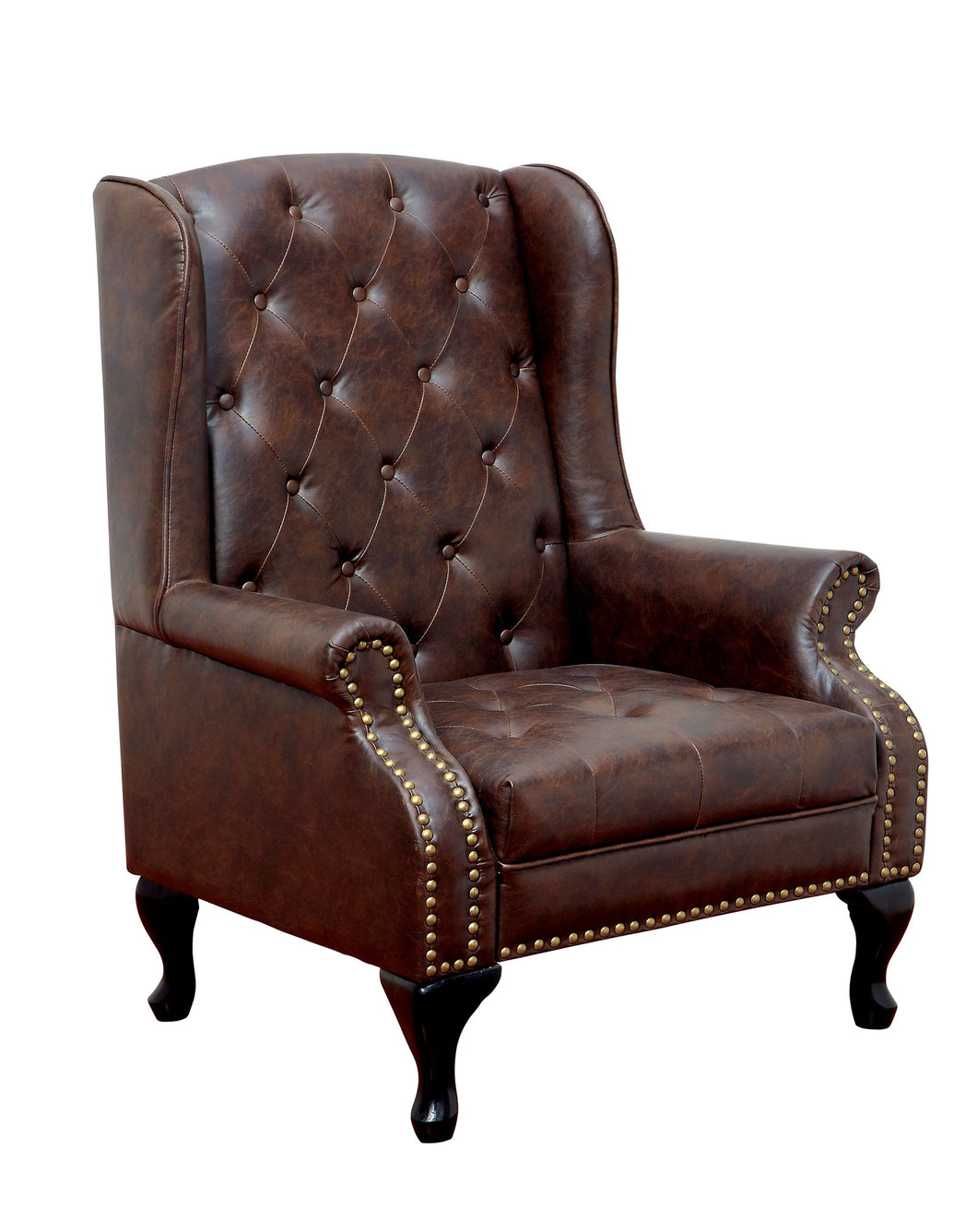 VAUGH Rustic Brown Accent Chair