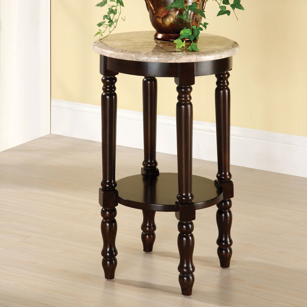 Santa Clarita Dark Cherry/Ivory Round Stand