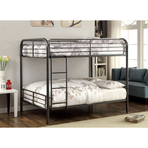 BROCKET Gun Metal Metal Full/Full Bunk Bed