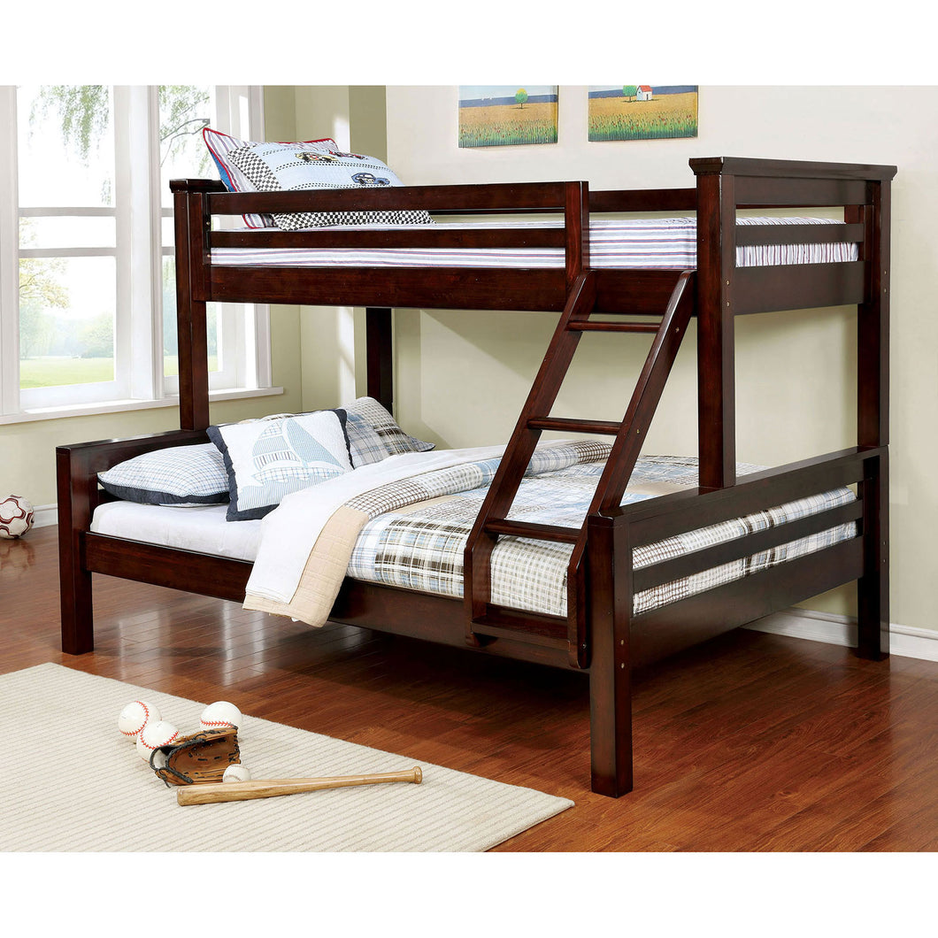 MARCIE Dark Walnut Twin/Queen Bunk Bed