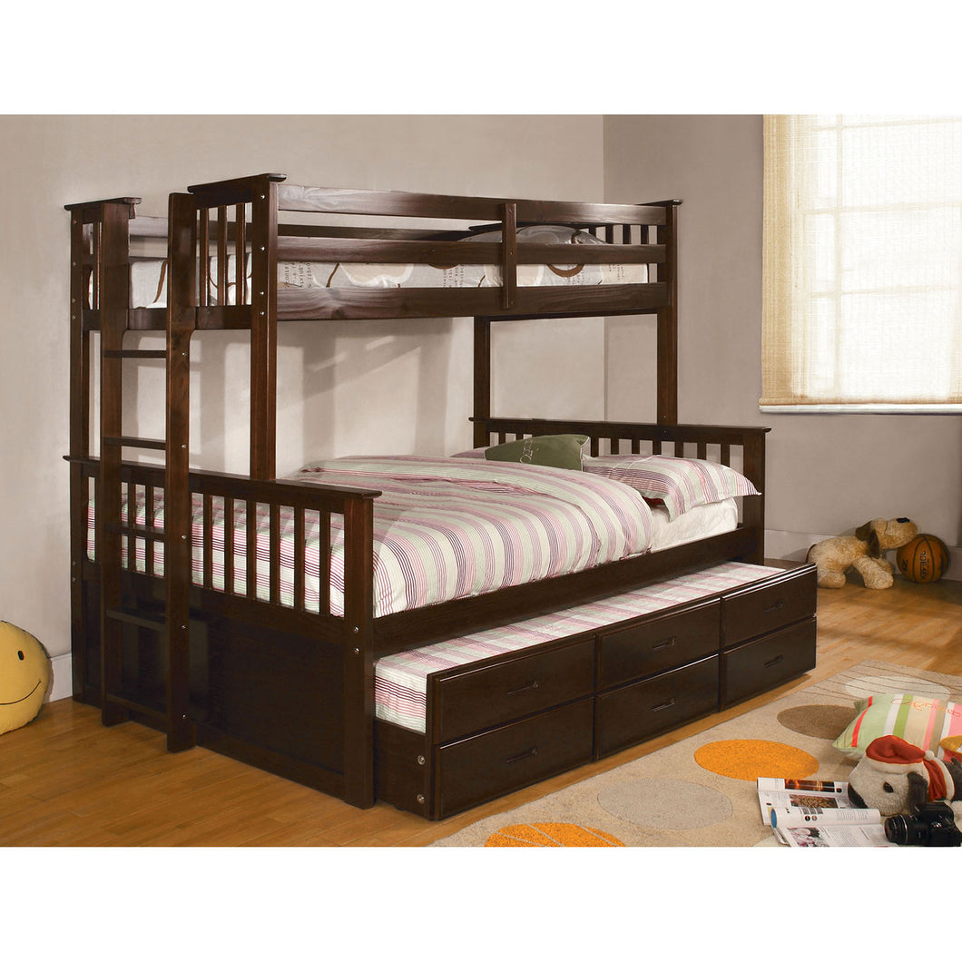 University I Dark Walnut Twin/Full Bunk Bed