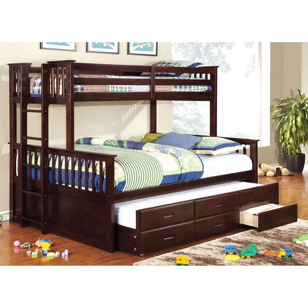 UNIVERSITY Dark Walnut Twin/Queen Bunk Bed