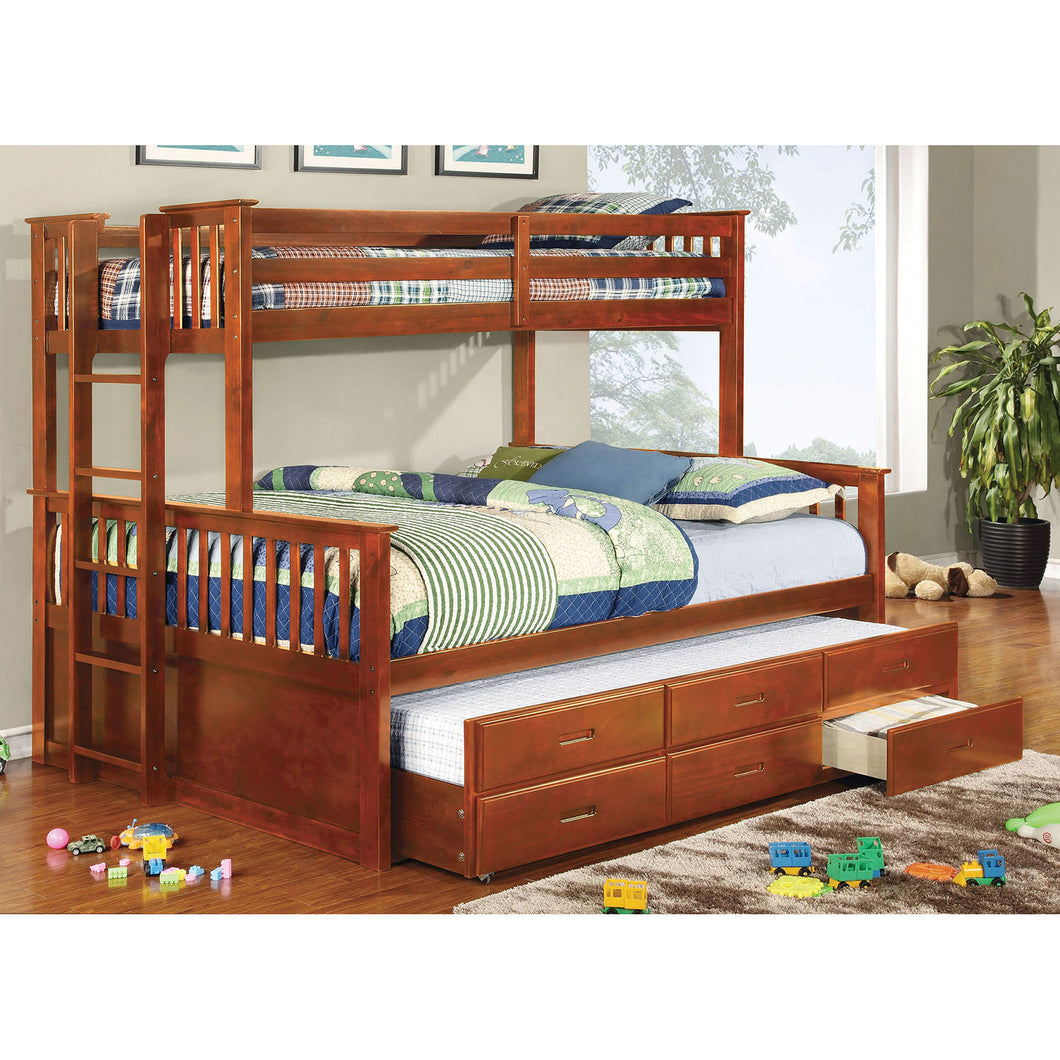 UNIVERSITY Oak Twin/Queen Bunk Bed