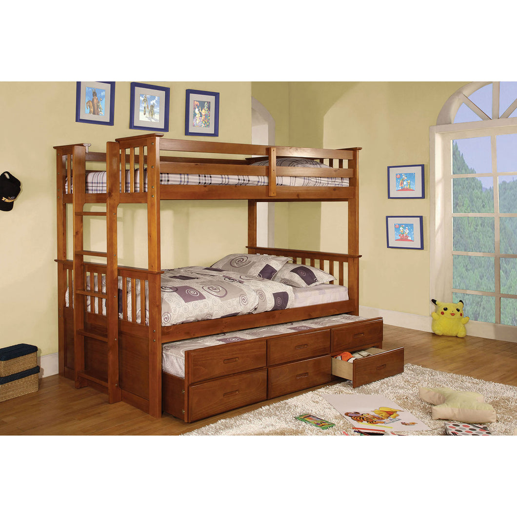 University II Oak Twin/Twin Bunk Bed