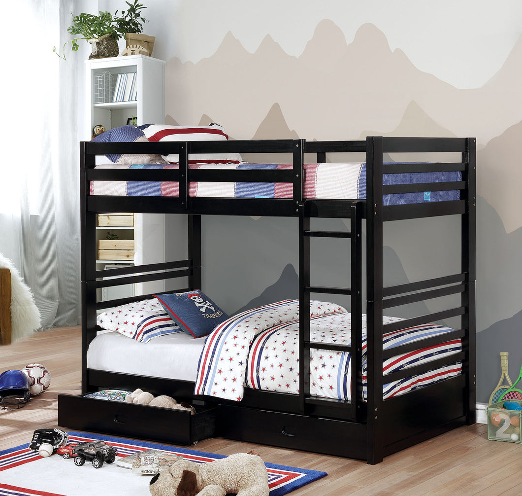 California Iv Black Twin/Twin Bunk Bed