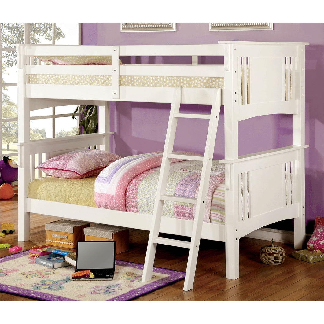 SPRING CREEK White Twin/Twin Bunk Bed