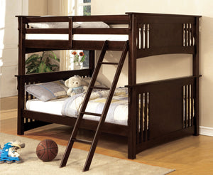 Spring Creek Dark Walnut Full/Full Bunk Bed