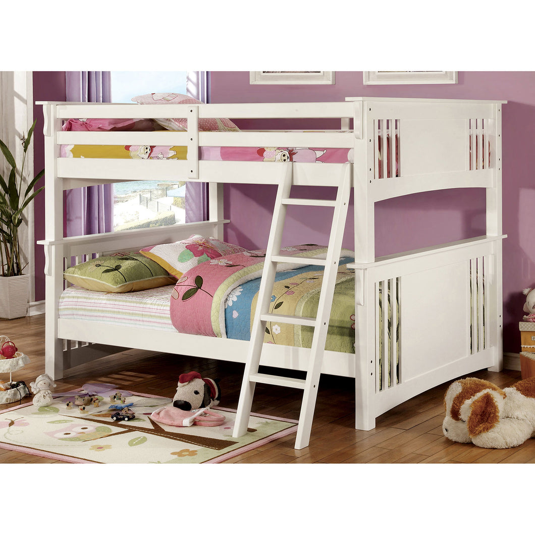 SPRING CREEK White Full/Full Bunk Bed