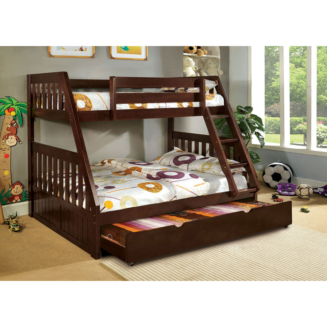 Canberra Dark Walnut Twin/Full Bunk Bed