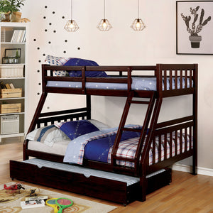 Emilie Dark Walnut Twin/ Full Bunk Bed