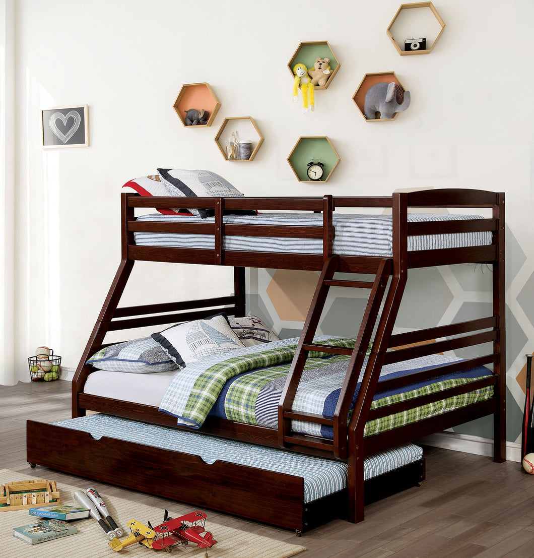 Elaine Wire-Brushed Warm Gray Twin/ Full Bunk Bed