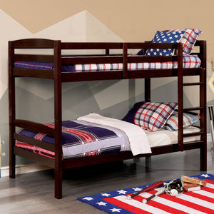 Elaine Wire-Brushed Warm Gray Twin/Twin Bunk Bed