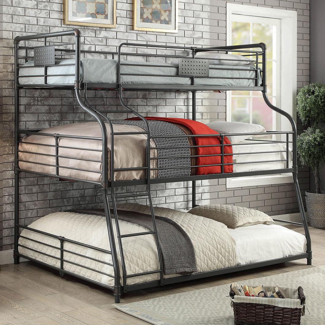 Olga III Sand Black Twin/Full/Queen Bunk Bed