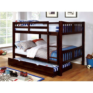 Cameron Dark Walnut Full/Full Bunk Bed