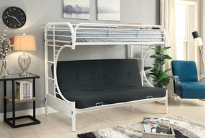 Alanna White Metal Bunk Bed