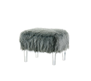 Zali Gray Ottoman