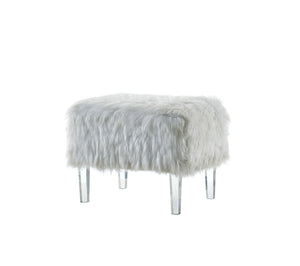 Zali White Ottoman