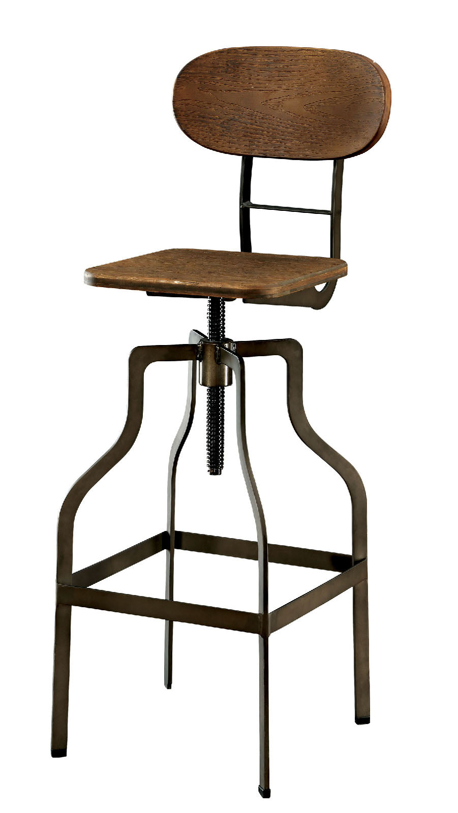 LEITH Oak Swivel Bar Stool