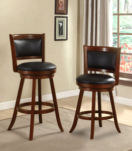 LETCHER Dark Cherry 24" Swivel Bar Stool