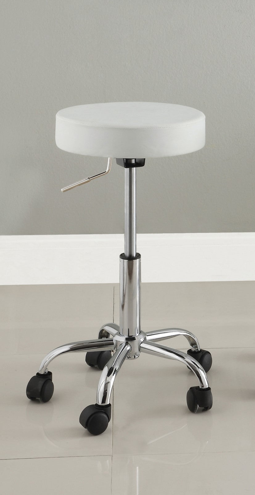 Ascon White Office Stool