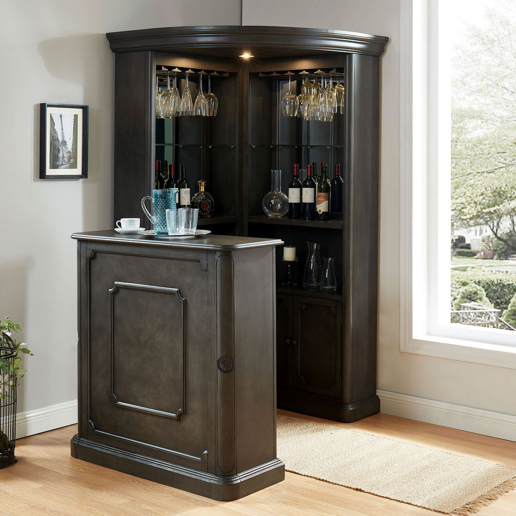 Voltaire Gray Curio Cabinet