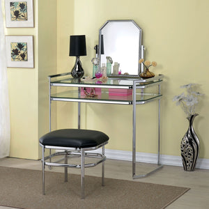 Colleen Chrome Vanity w/ Stool