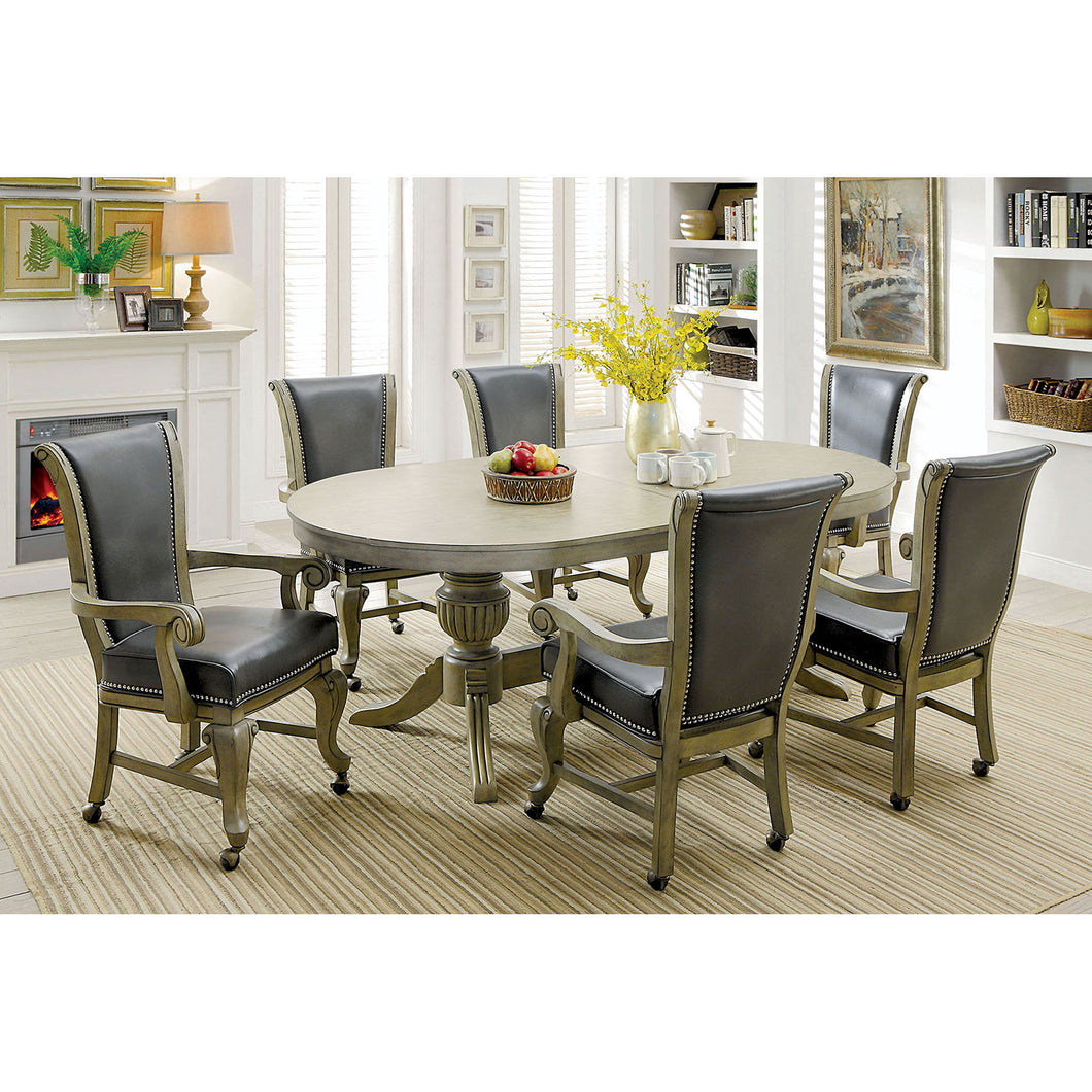 MELINA Gray 7 Pc. Dining Table Set