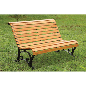 SEDONA Oak/Black Patio Wooden Bench