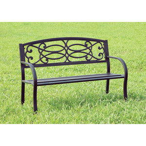 POTTER Black Patio Steel Bench