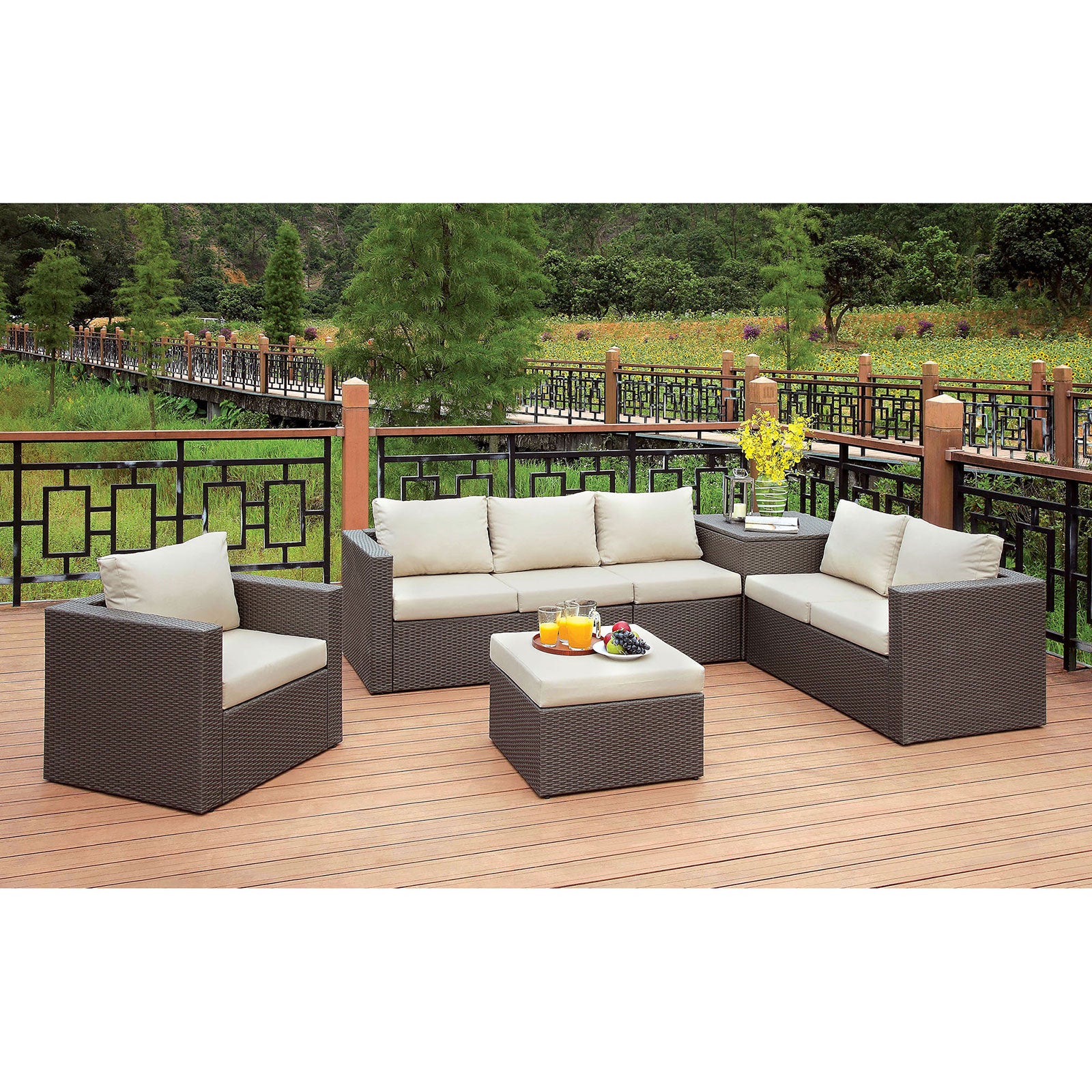 Meridian Furniture Rio Outdoor Off White Waterproof Modular Sectional 3A Meridian Furniture Rio Outdoor Off White Waterproof Modular Sectional 3A