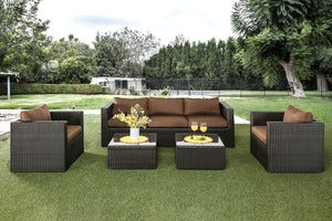 OLINA Brown/Espresso 5 Pc. Patio Set image