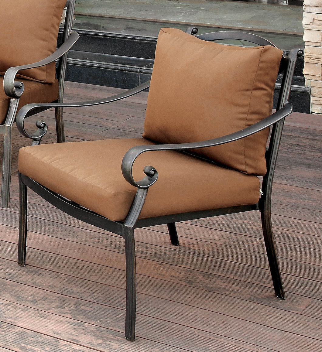 BONQUESHA I Brown/Distressed Black Arm Chair