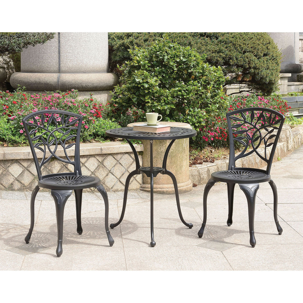 Crary Black 3 Pc. Round Bistro Table Set