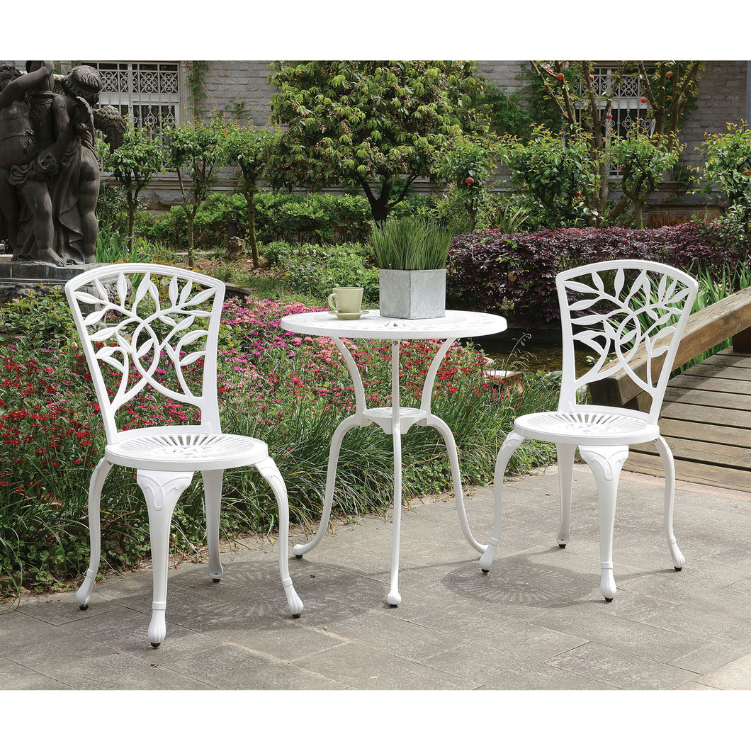 Crary White 3 Pc. Round Bistro Table Set