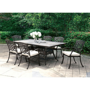 Charissa Antique Black Patio Dining Table