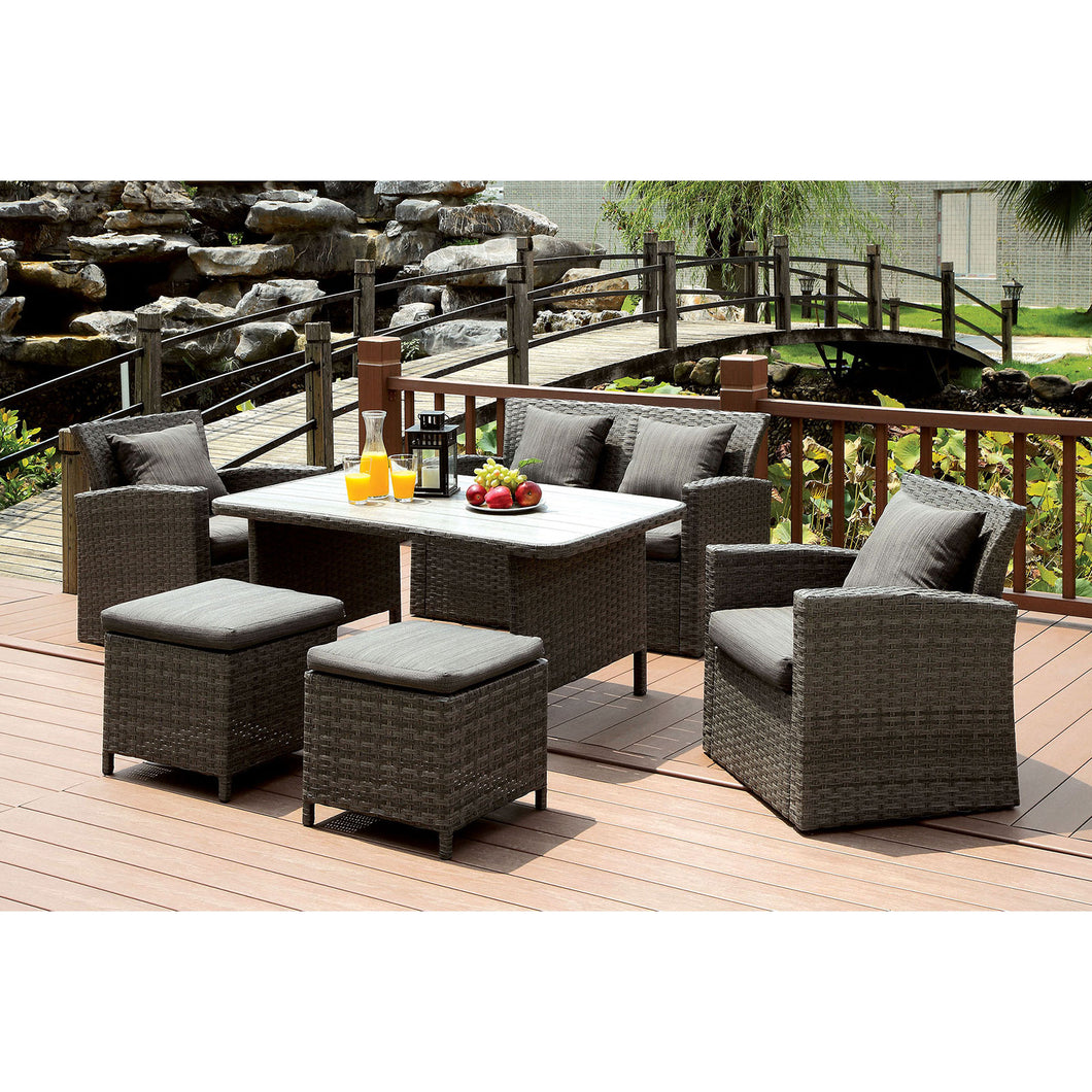 NASHIRA Gray 6 Pc. Patio Sofa Set