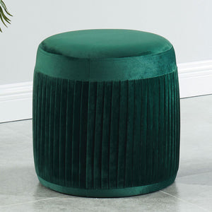 Revel Green Round Ottoman