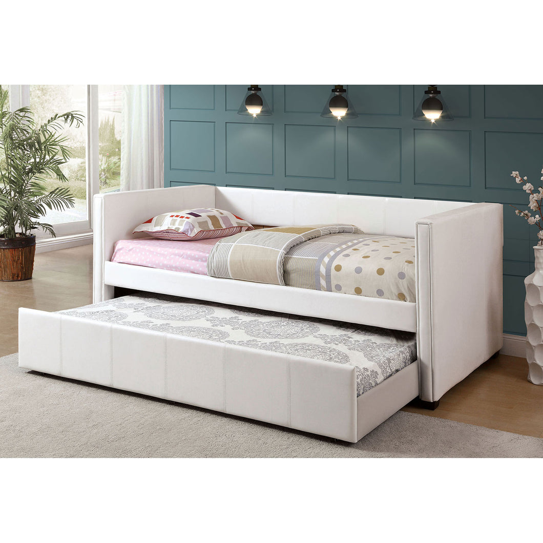 Cadiz White Daybed w/ Trundle, White