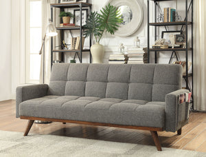 Nettie Gray/Oak Futon Sofa