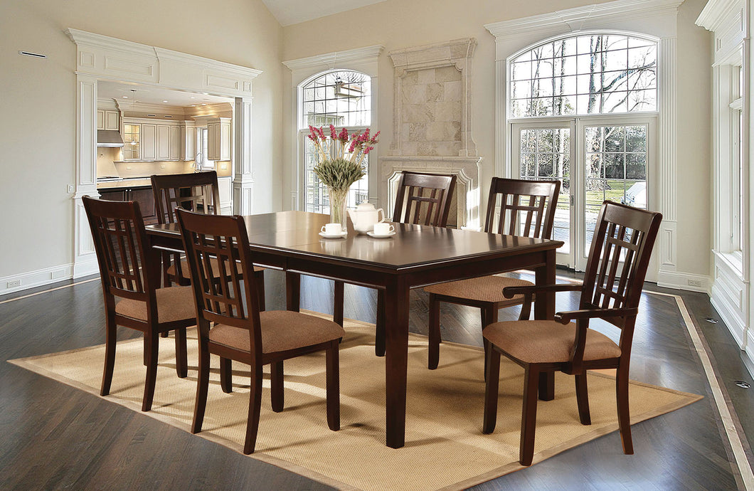 Central Park I Dark Cherry 7 Pc. Dining Table Set (2AC+4SC)