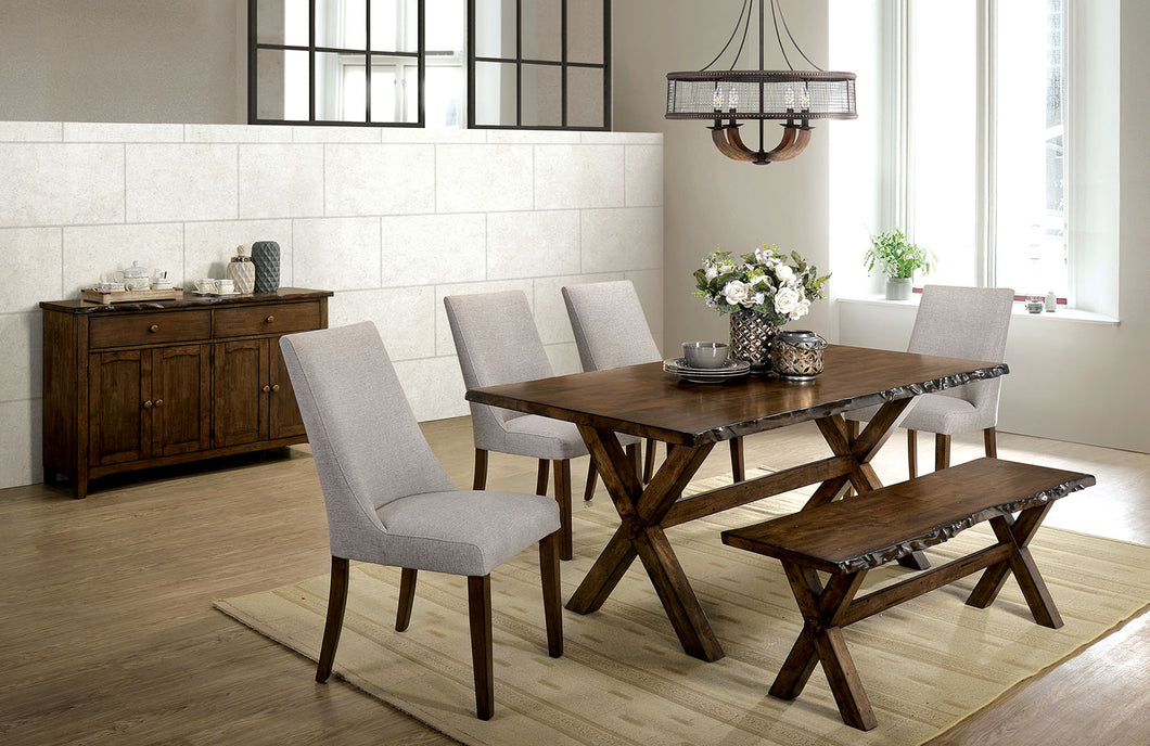 Woodworth Walnut 6 Pc. Dining Table Set w/ Bench