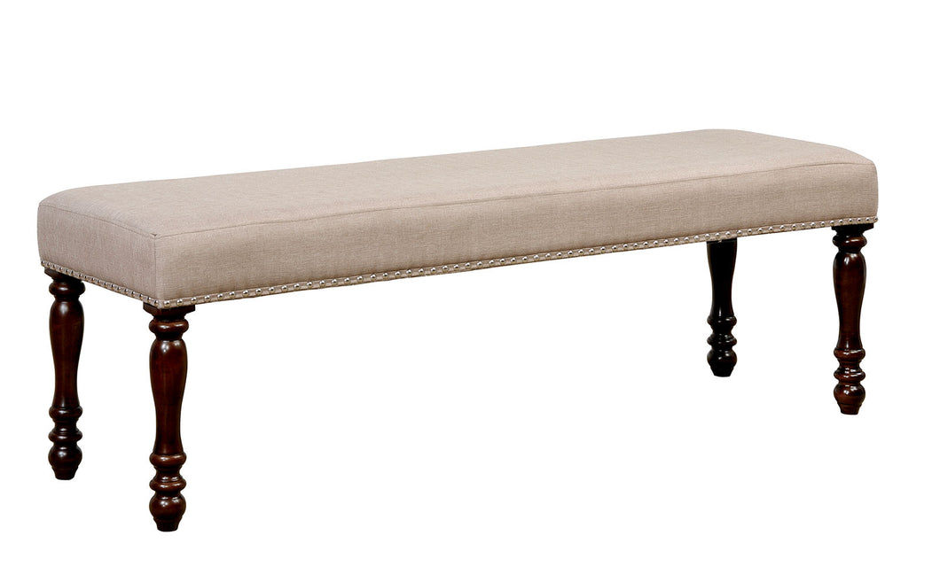 HOLCROFT Antique Cherry/Beige Bench