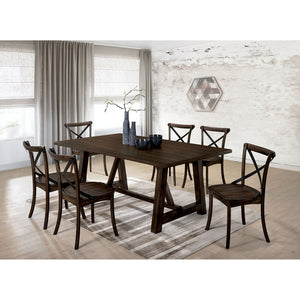 Saige Burnished Oak 7 Pc. Dining Table Set