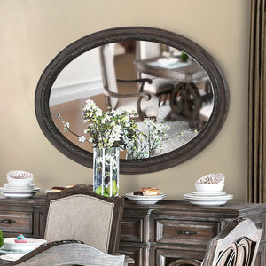 ARCADIA Rustic Natural Tone Mirror, Oval