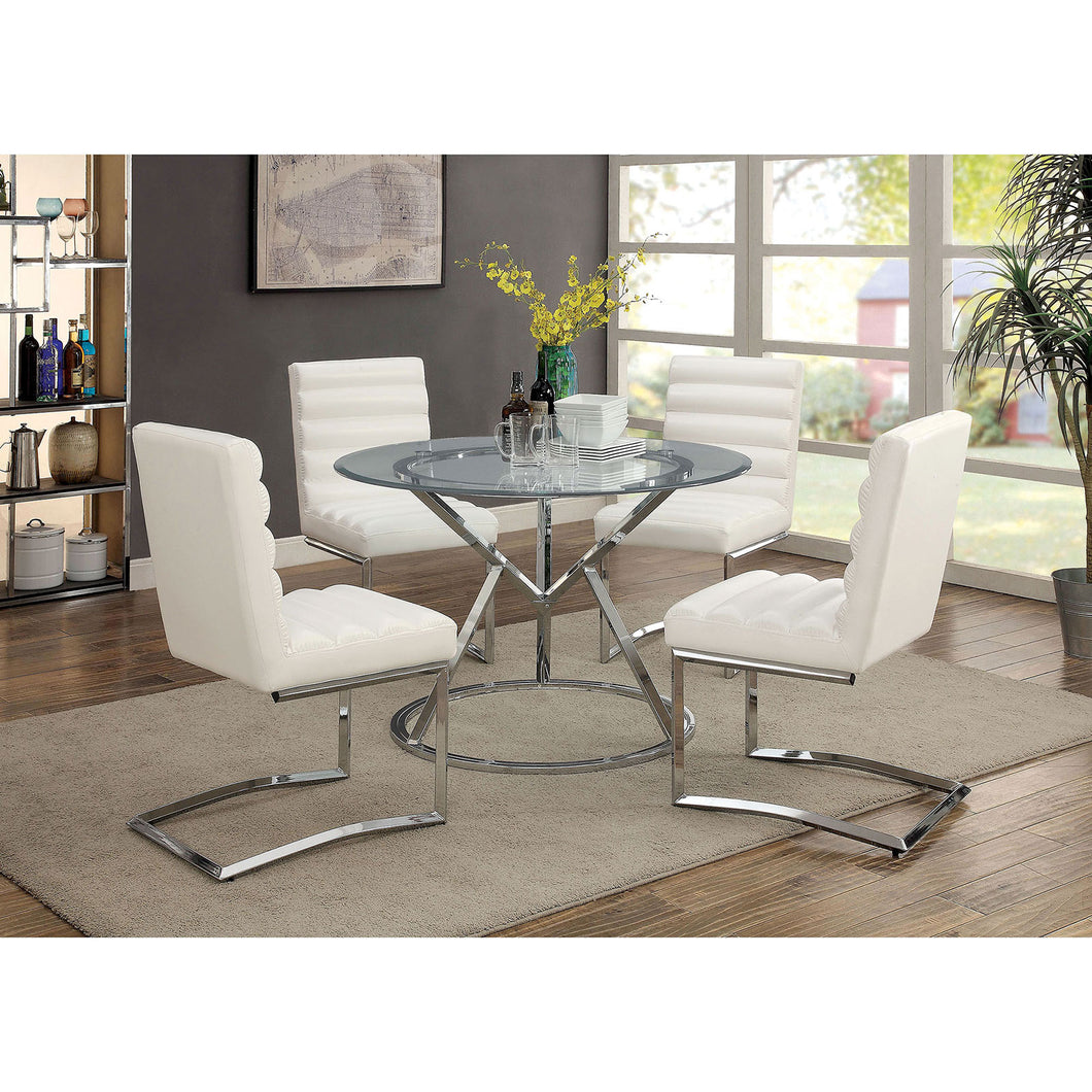 LIVADA I Chrome Round Dining Table