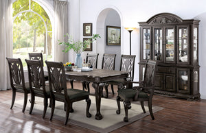 Petersburg Dark Gray Dining Table w/ 1x18"Leaf