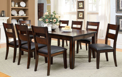 DICKINSON I Dark Cherry Dining Table w/ 18