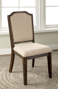 HAYLEE Wire-Brushed Brown Side Chair (2/CTN)
